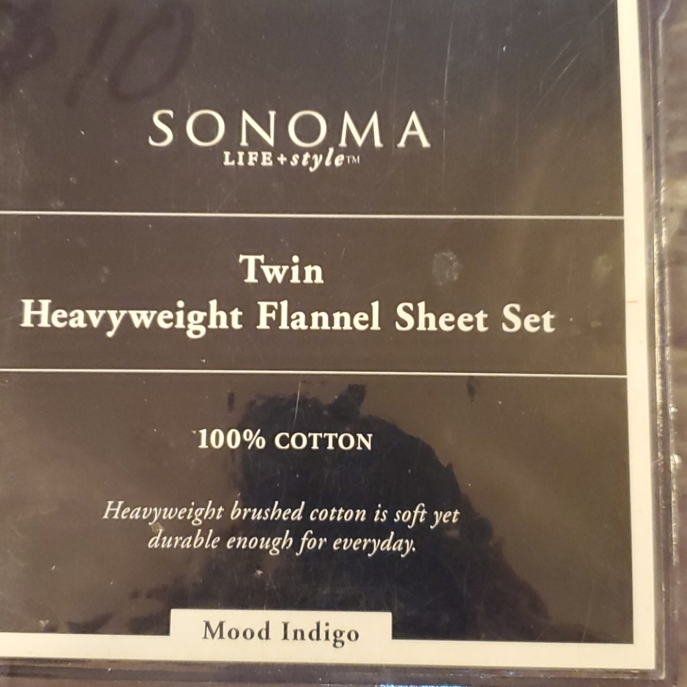 Sonoma heavyweight navy flannel sheets